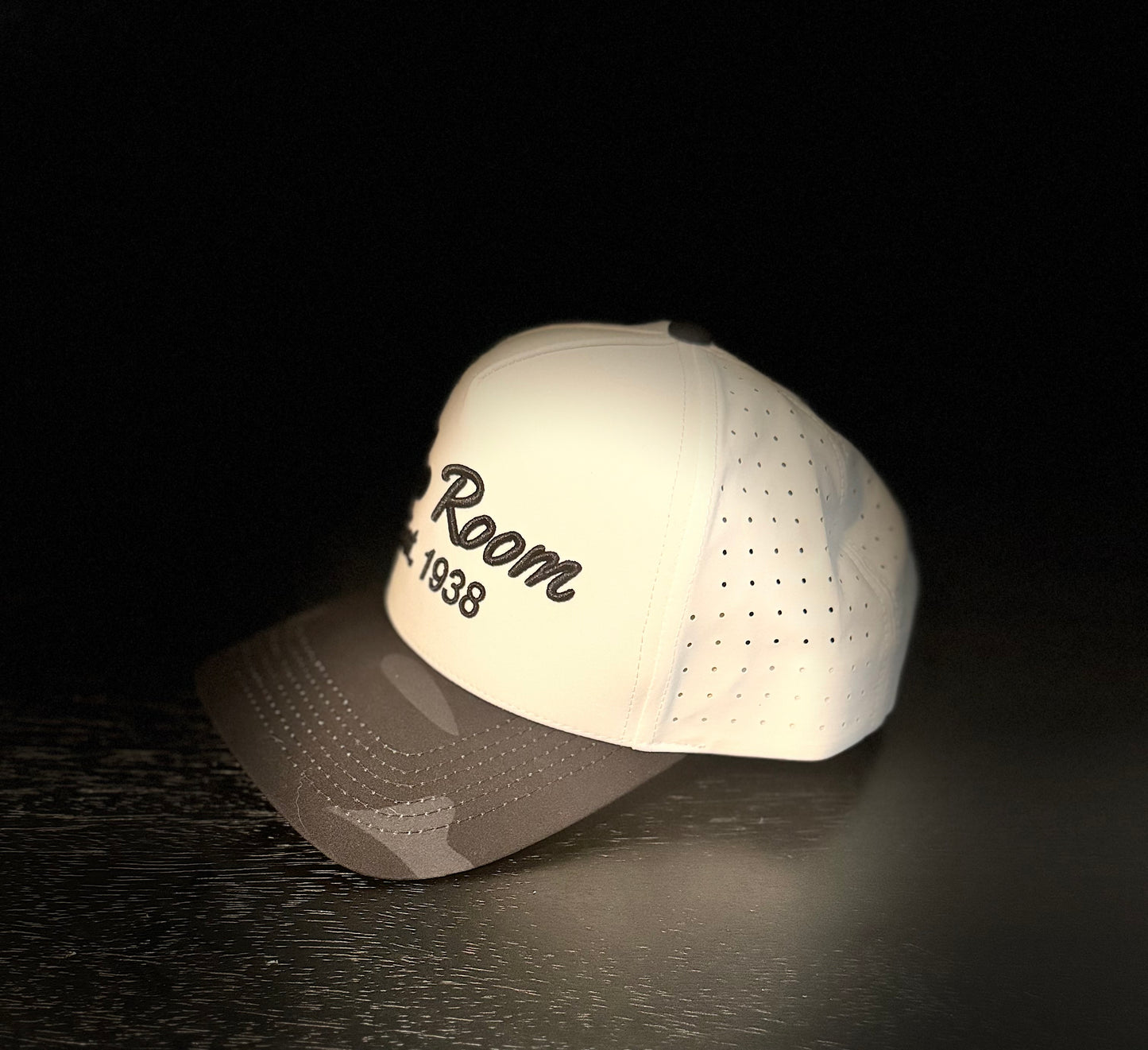 White with Black Camo Rim Active Hat