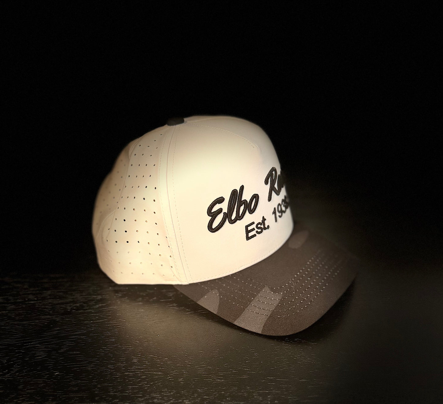 White with Black Camo Rim Active Hat