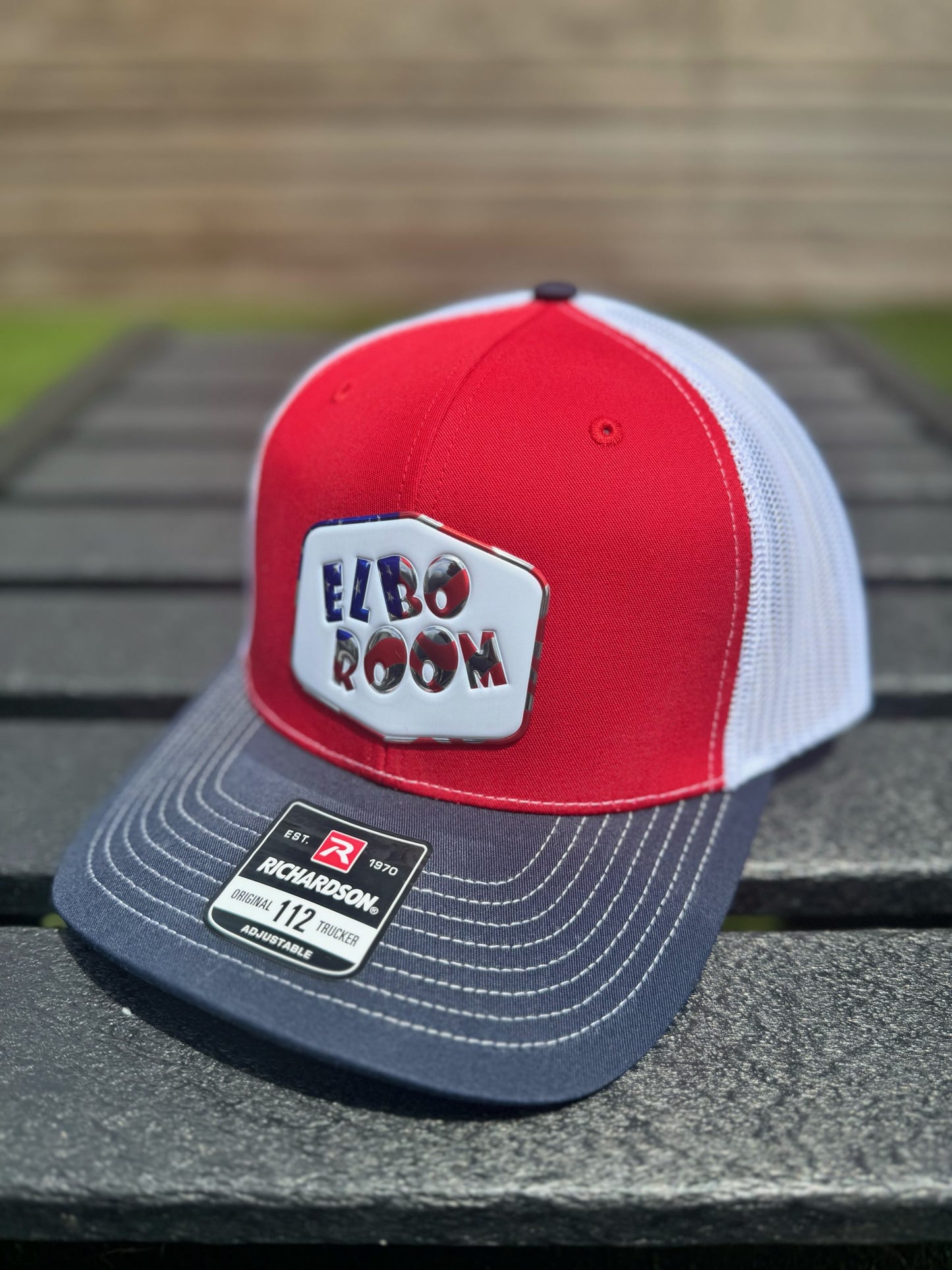 Red and White Elbo Room Richardson Original Hat