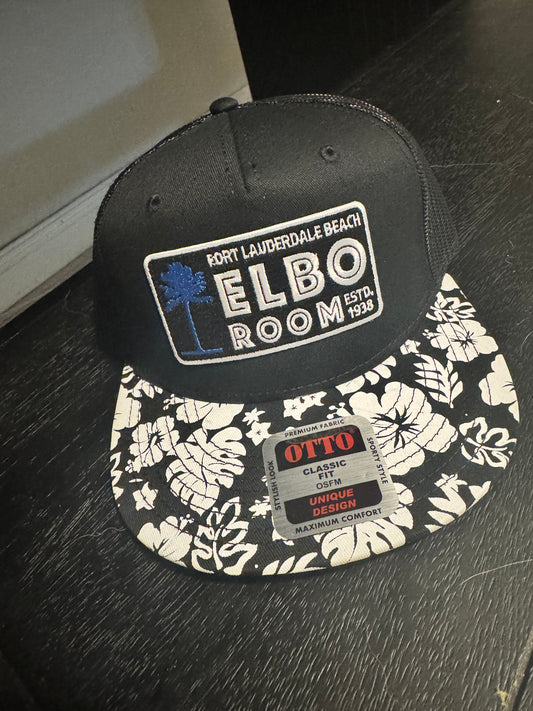 Black and White Floral w/ Palm Tree Hat