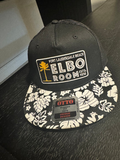 Black and White Floral w/ Palm Tree Hat